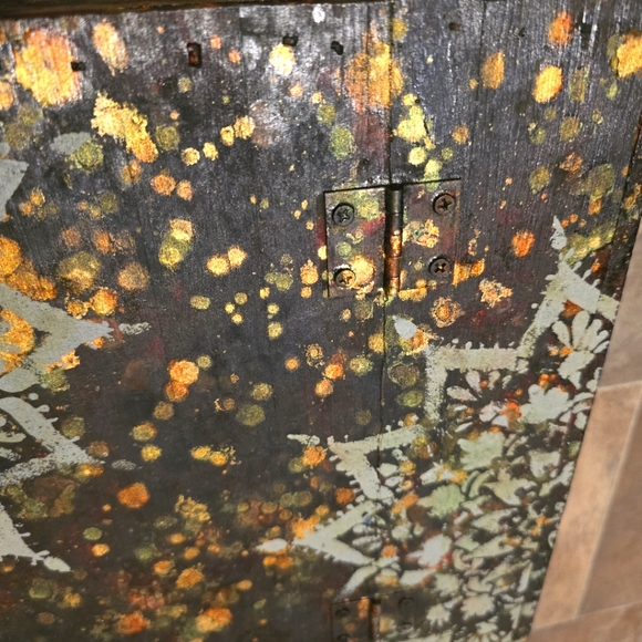 HANDCRAFTED Upcycled Wood Wine Box HANDPAINTED Barwear Travel Picnic Festival - Picture 15 of 17